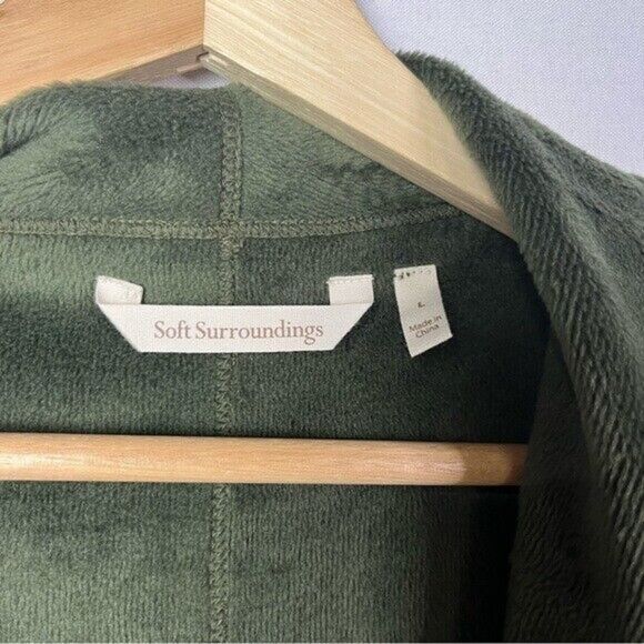 Soft Surroundings Vienna Moss Forest Green Mid Length Vest L - Picture 4 of 4